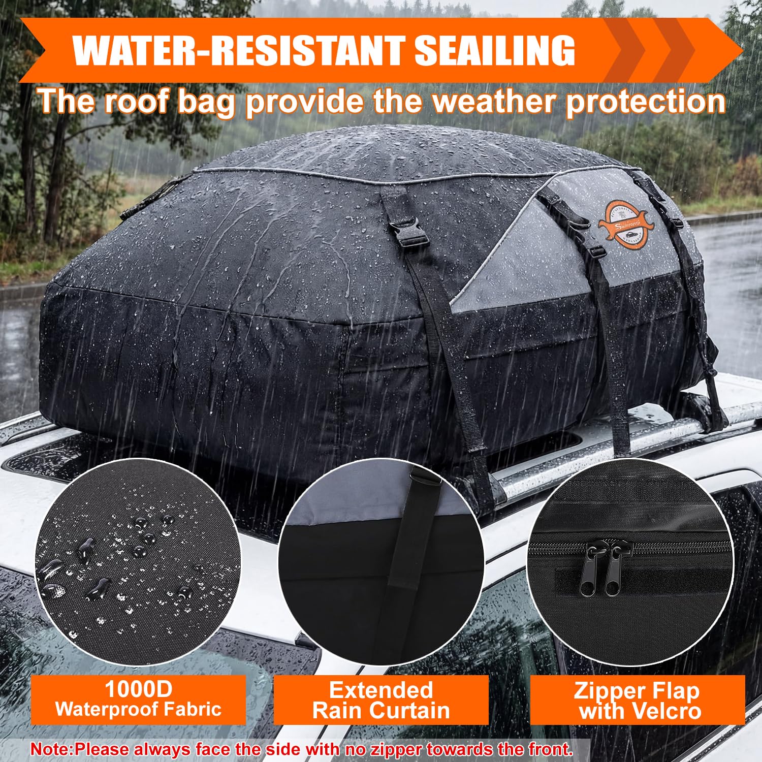 Sailnovo roof bag on a road trip ready for camping gear