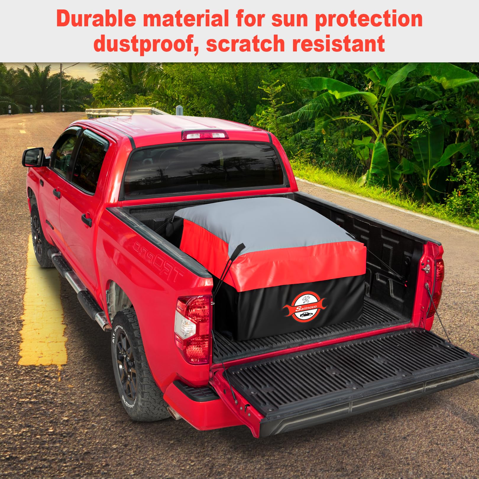 Sailnovo universal fit suits compact to full-size pickup trucks.