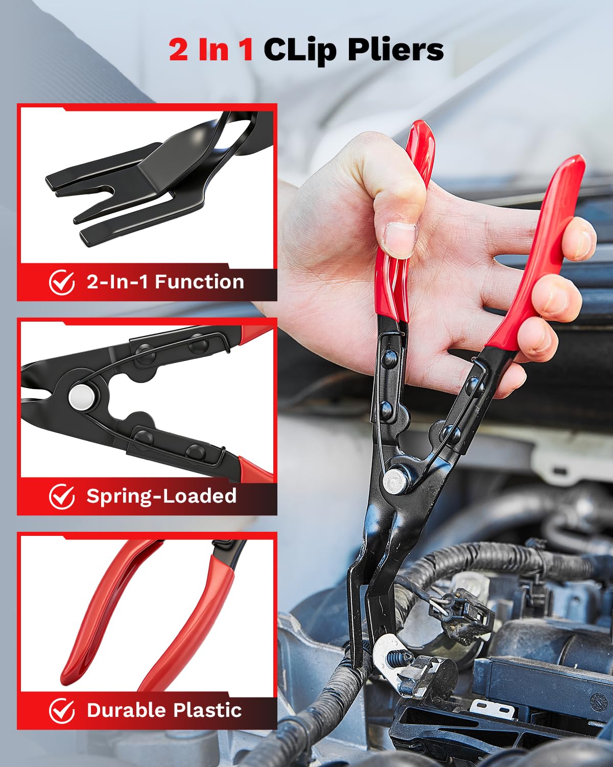 Saker pliers remove hose clamps with minimal risk of damage to fittings.