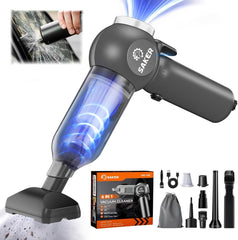 Saker SW102 6-in-1 vacuum showcases compact design for quick car and home cleanups.