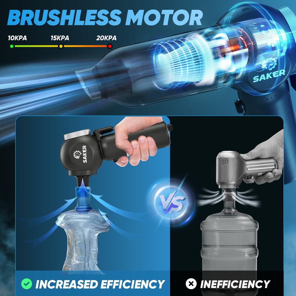 Saker SW102 cordless vacuum with brushless motor for powerful, quiet performance.