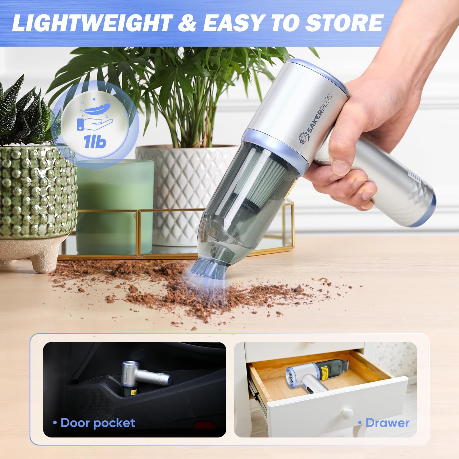 SakerPlus washable HEPA filter for reusable, easy-care filtration