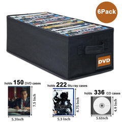 Salajory DVD storage boxes foldable design for compact storage when not in use