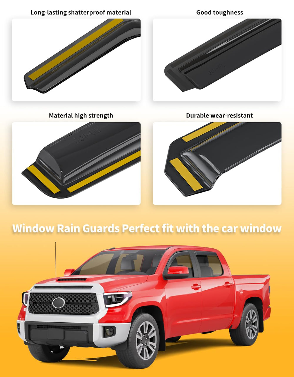 Saleago in-channel deflectors stay in place at highway speeds.