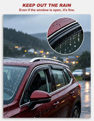 Saleago rain guards Silverado side close-up highlights polycarbonate strength