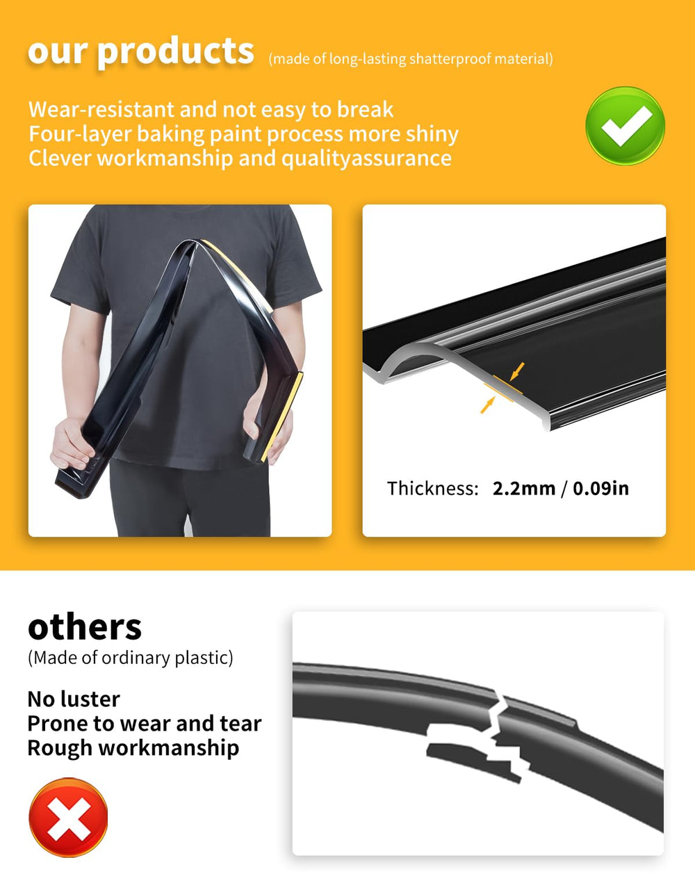 Saleago weather-resistant rain guards withstand rain and sun exposure