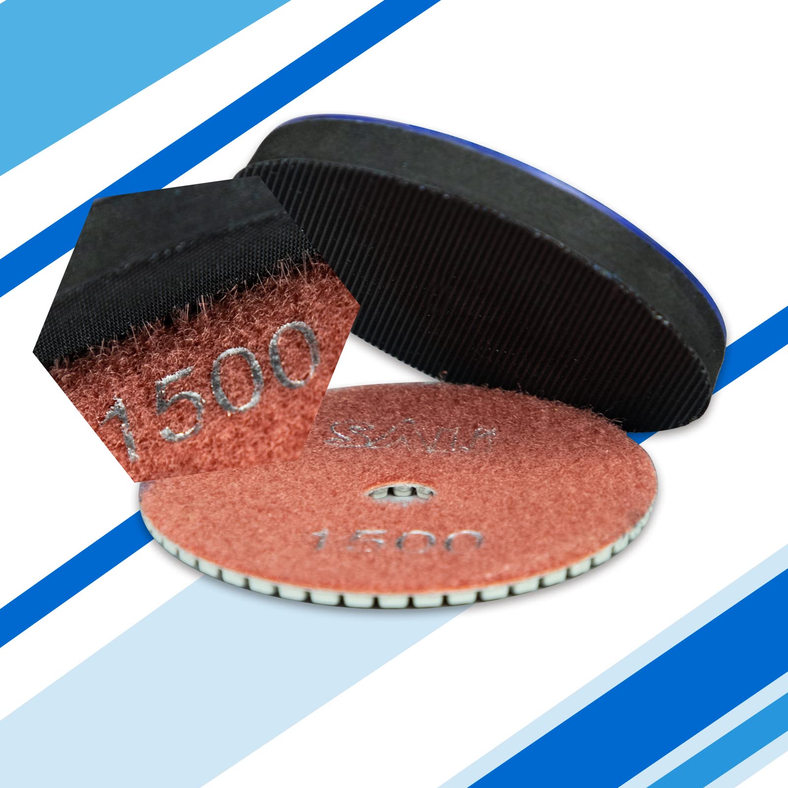 SALI polishing pad for quartz, granite, and marble surfaces
