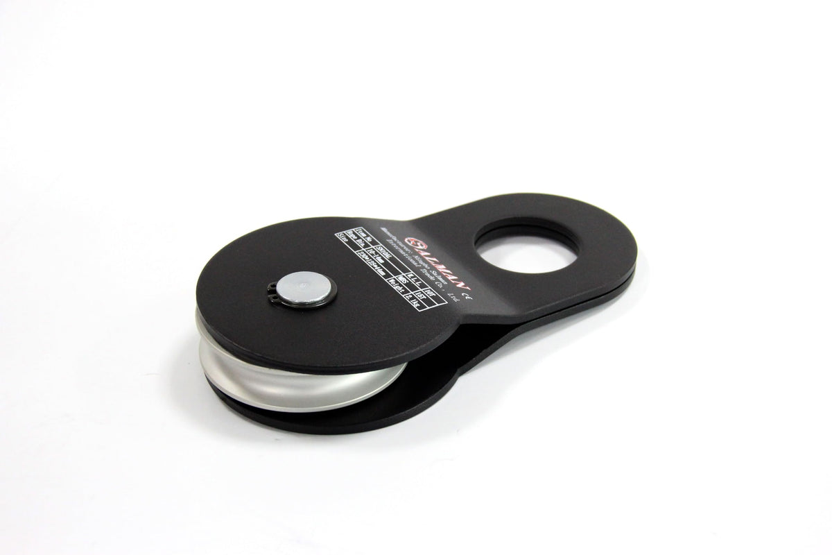 SALMAN 10 Ton aluminum wheel snatch block for heavy-duty winch recovery and increased pulling efficiency.