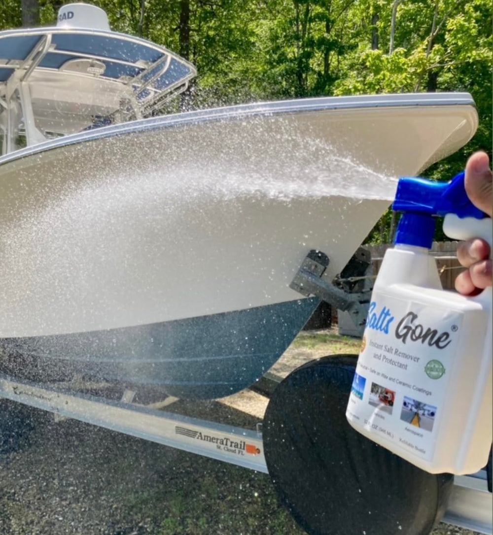 Salts Gone safe on wax coatings showcases compatibility with protective finishes.