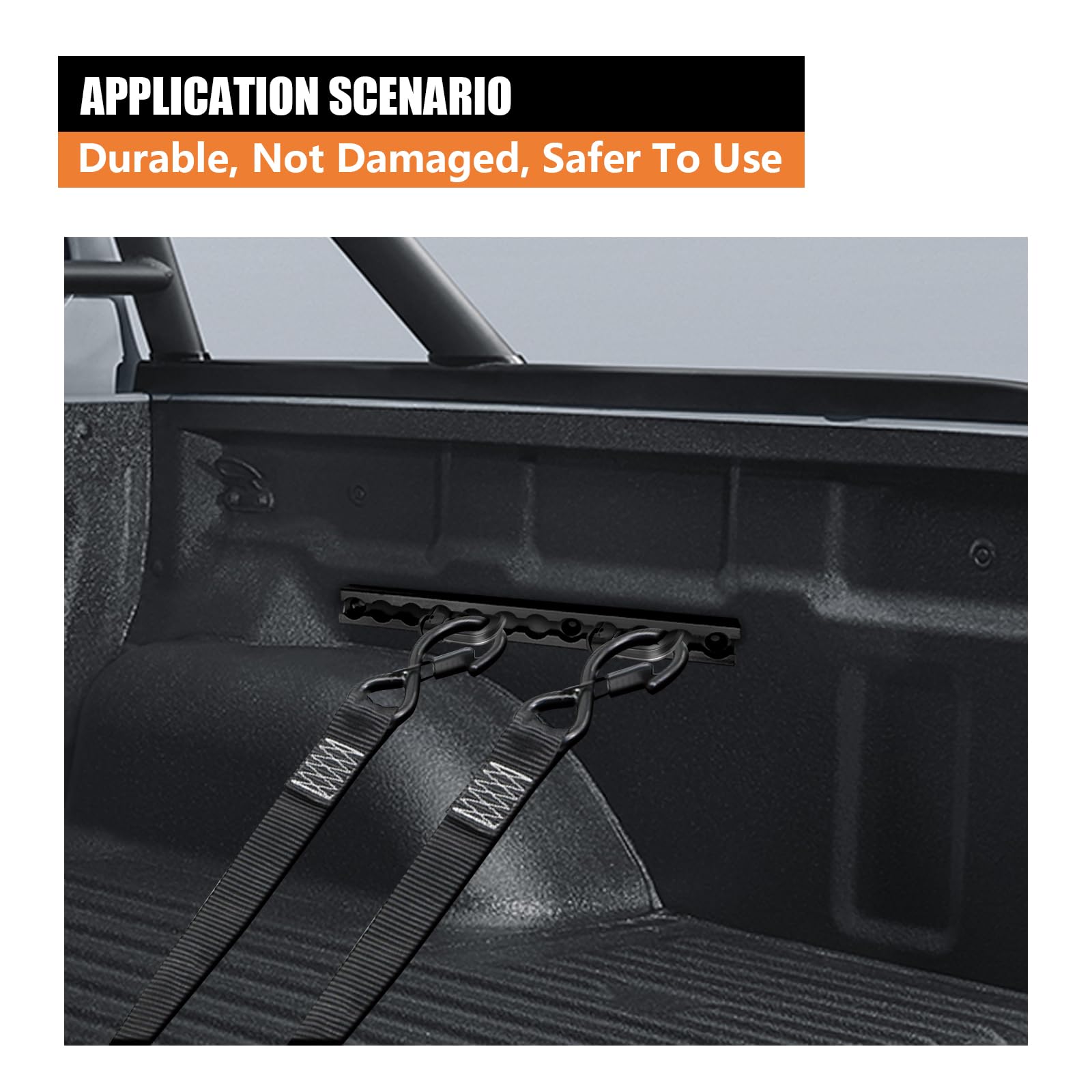 Rail-compatible SALUINOKI L-track fitting for quick cargo securing.