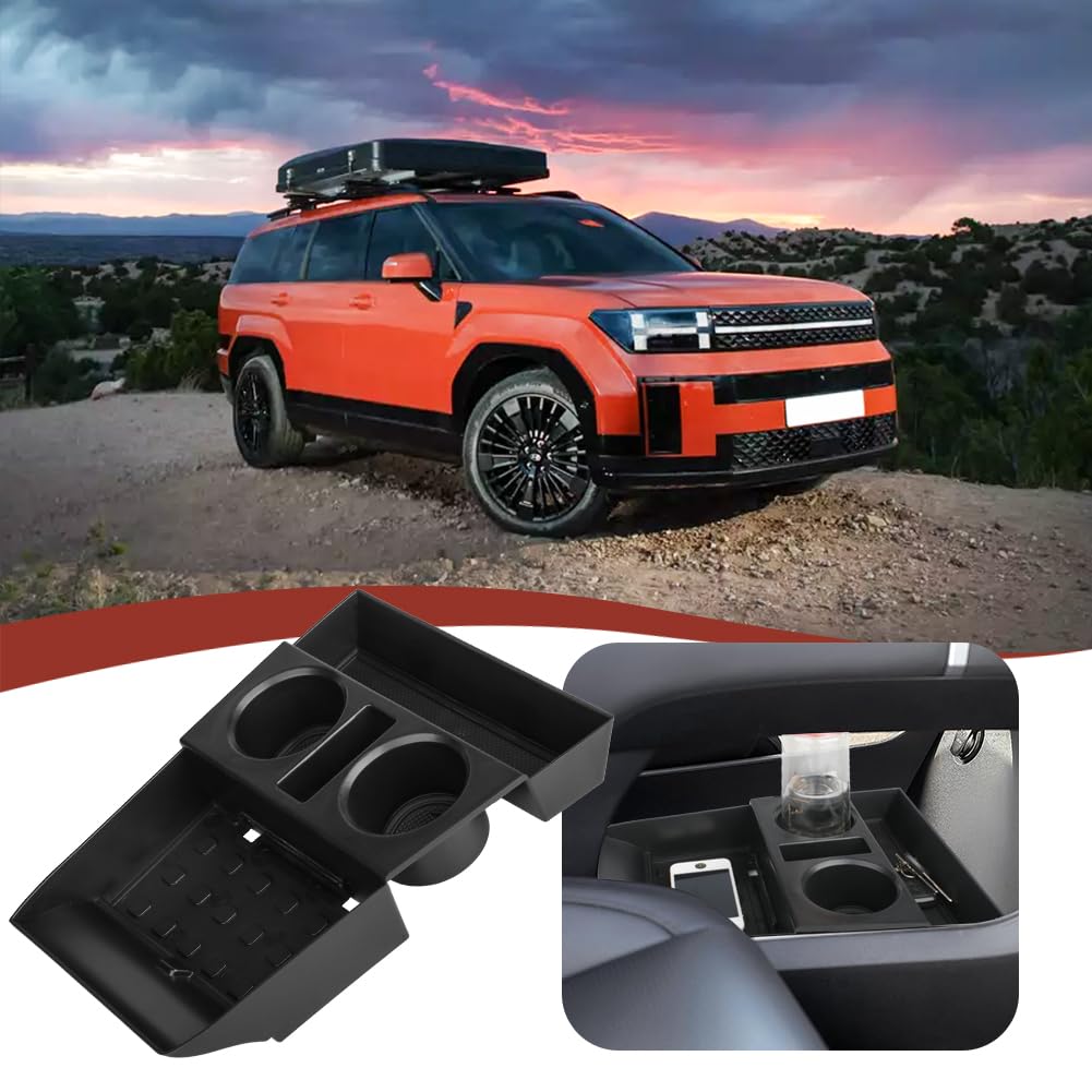 Salusy Santa Fe center console add-on improves accessibility and organization.
