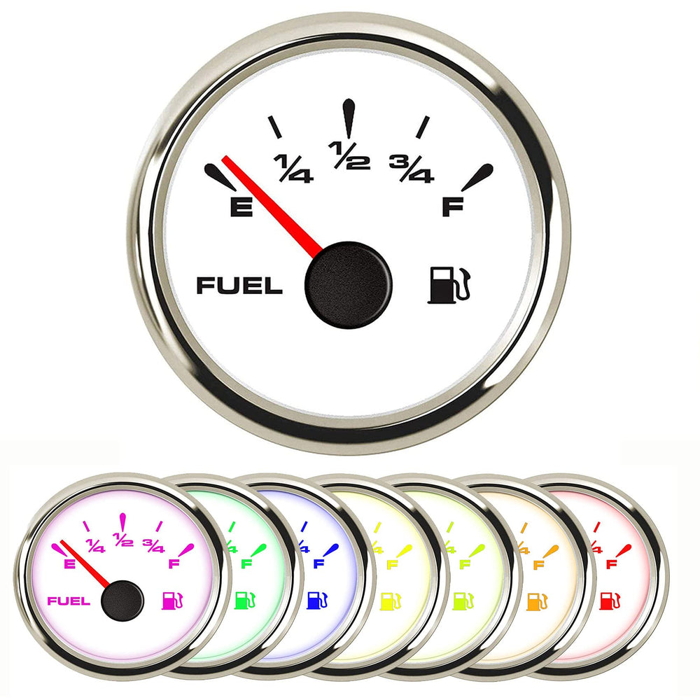 SAMDO 52mm digital fuel meter backlight improves dashboard visibility.