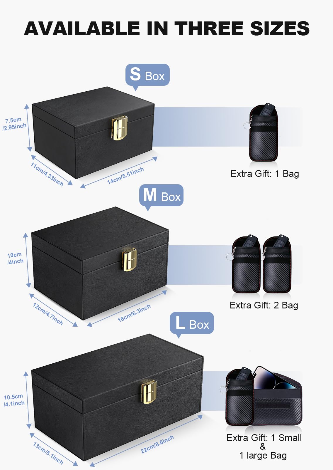 Samfolk Faraday Box dimensions scale demonstrates capacity for multiple keys