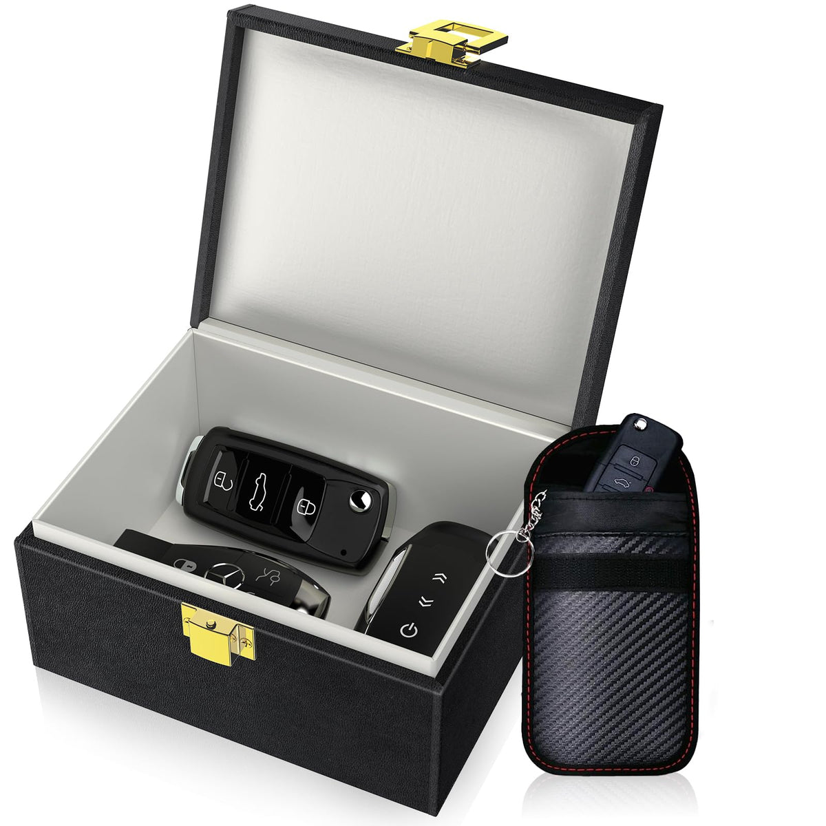 Samfolk Faraday Box outside view blocks key signals to deter theft