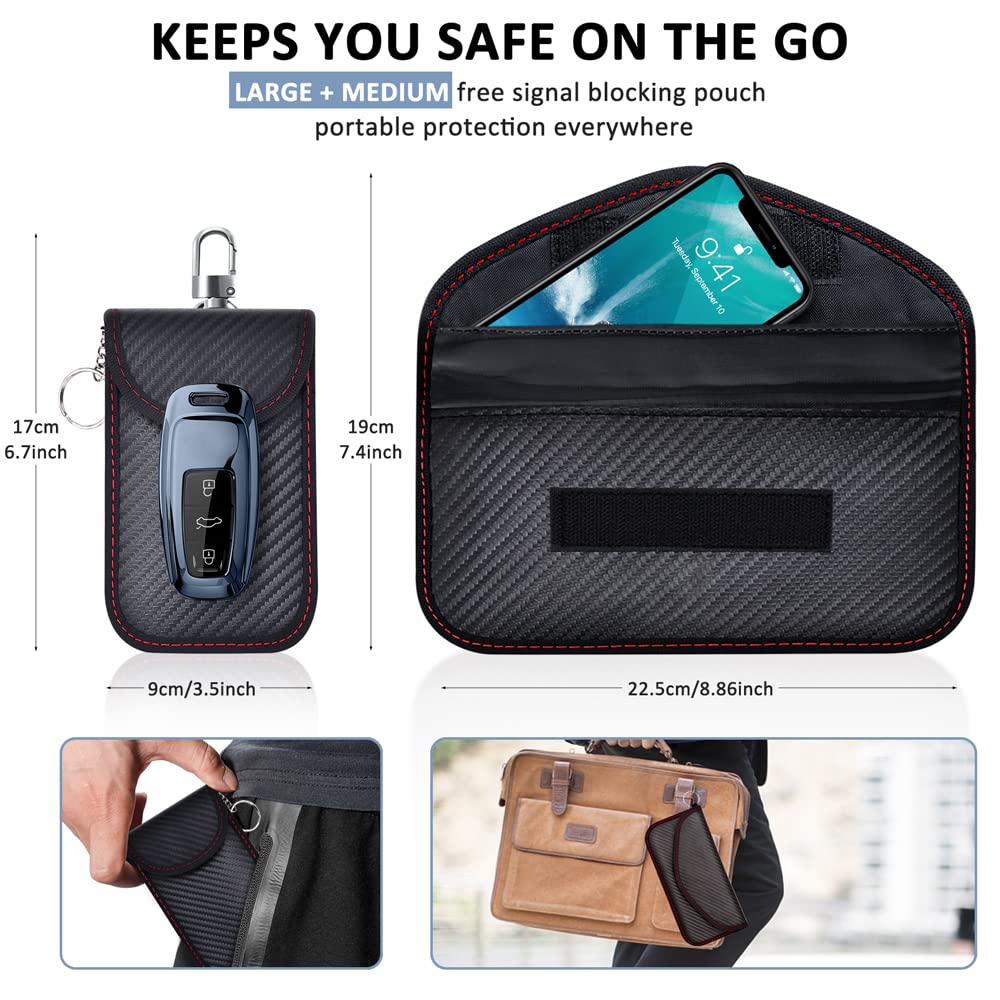 Portable pouches attach to bags for discreet, mobile protection with Samfolk.