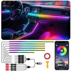 SAMGCHI 10-in-1 interior LED kit front view enhances cabin lighting with vibrant colors