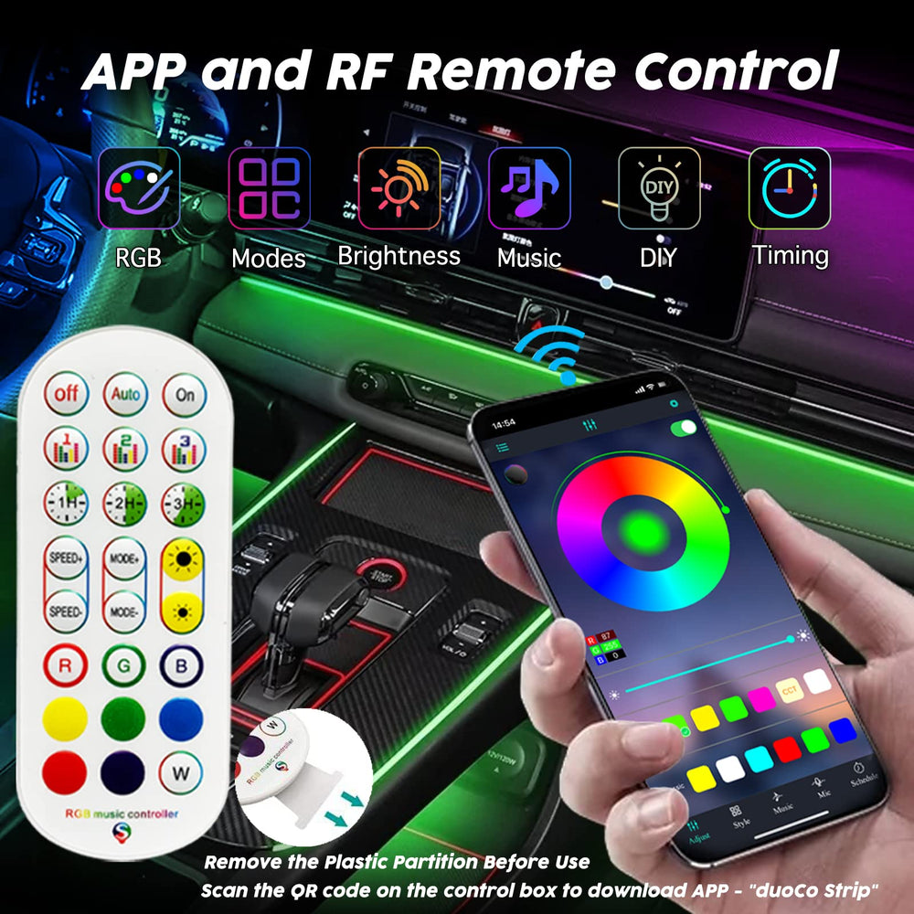 SAMGCHI app control screen demonstrates easy color and mode selection.