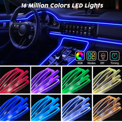 SAMGCHI fiber-optic interior lights deliver uniform color across surfaces for a vivid ride.