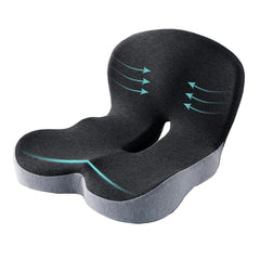 SAMLOO memory foam seat cushion top view shows ergonomic design for long drives