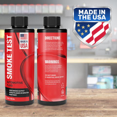 Samorillo USA-made label emphasizes quality and reliable automotive testing.