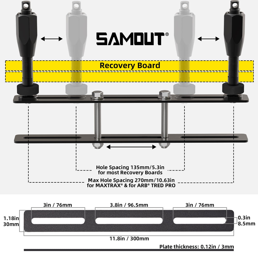 SAMOUT anti-theft holes secure boards with your preferred lock