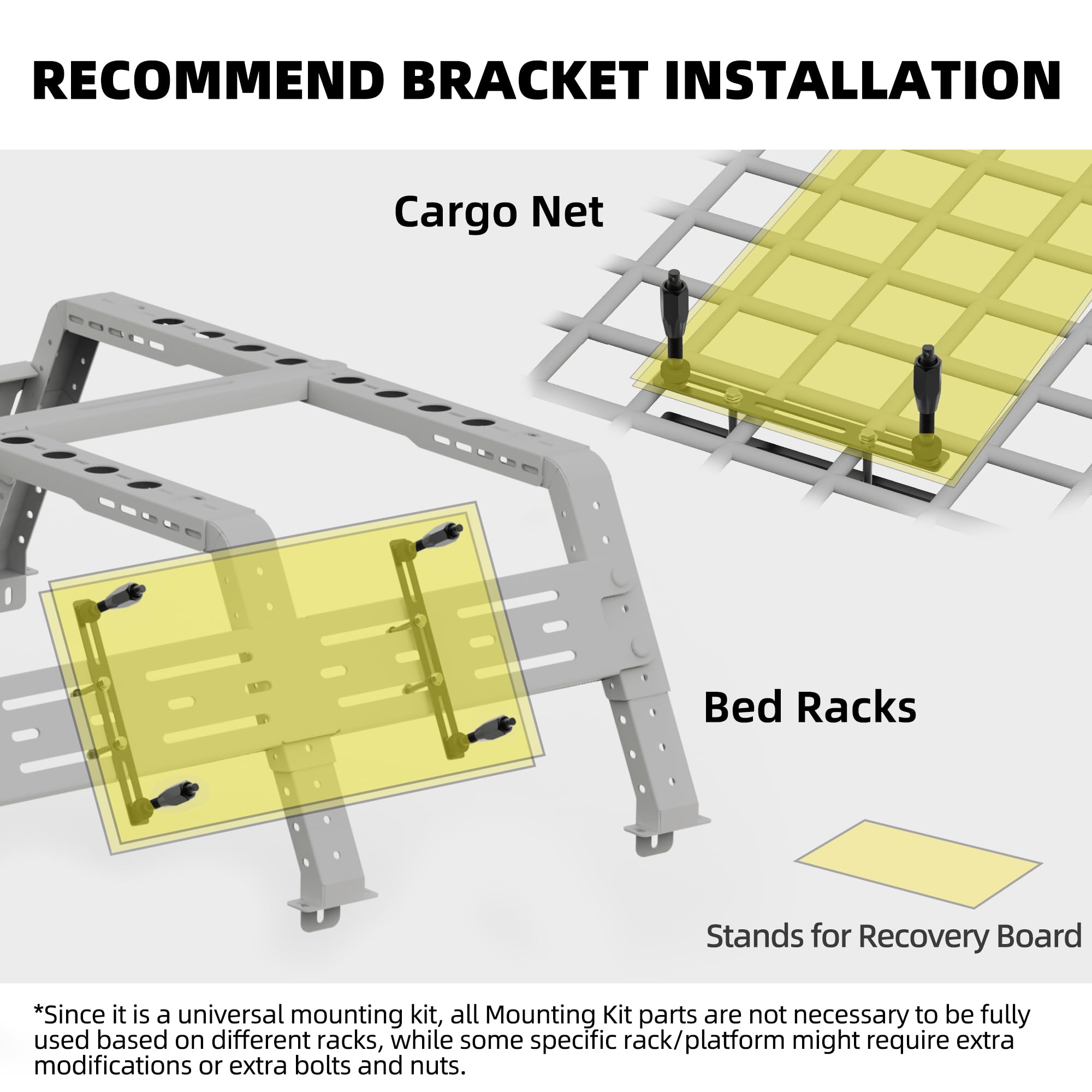 SAMOUT bracket accommodates 135mm and 270mm hole spacing for multiple boards