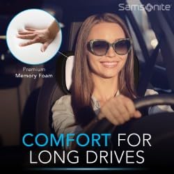 Samsonite memory foam density high provides firm, cushioned support.