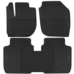 SAN AUTO Honda Fit floor mats in full black for all-weather protection