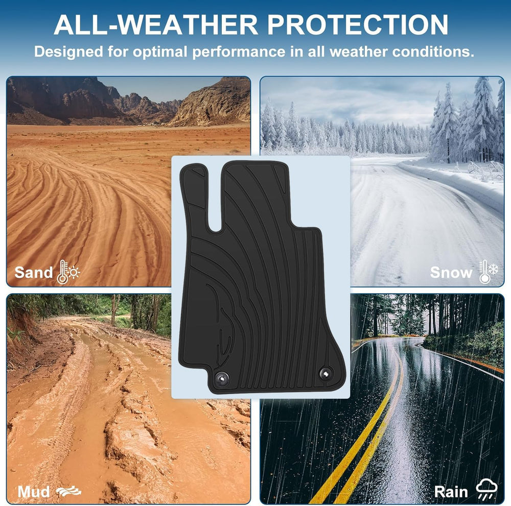 SAN AUTO front mats for Mercedes C-Class protect the driver area from dirt and wear.