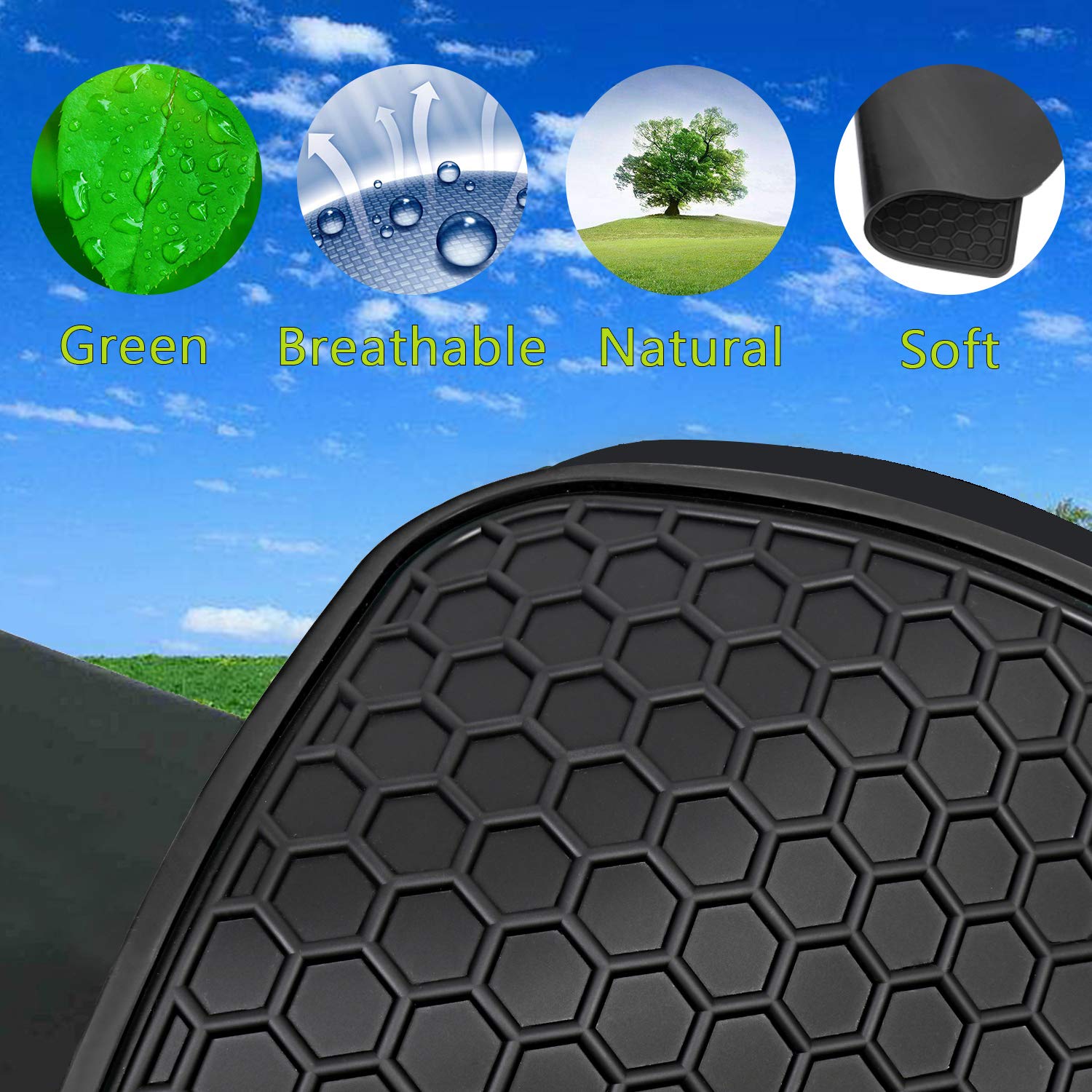 SAN AUTO mats with strong adhesion stay in place