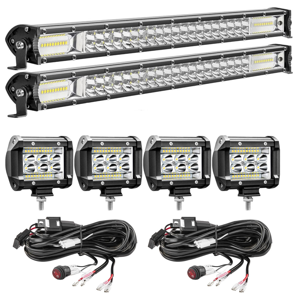 SAN YOUNG 20-inch slim LED light bar front view enhances night driving visibility