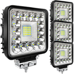 SAN YOUNG 4-inch LED pod light on truck front view for enhanced night visibility.