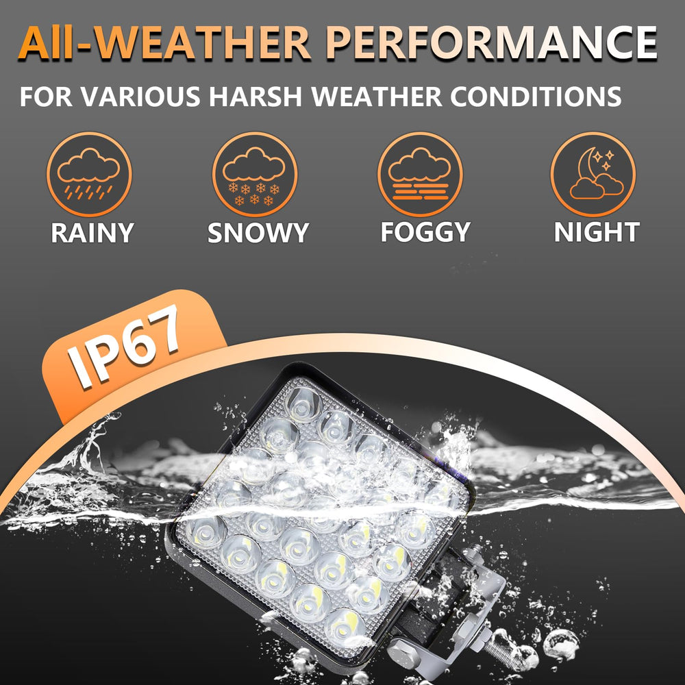 Each pod houses 25 CREE LEDs delivering about 2500 lumens for clear light