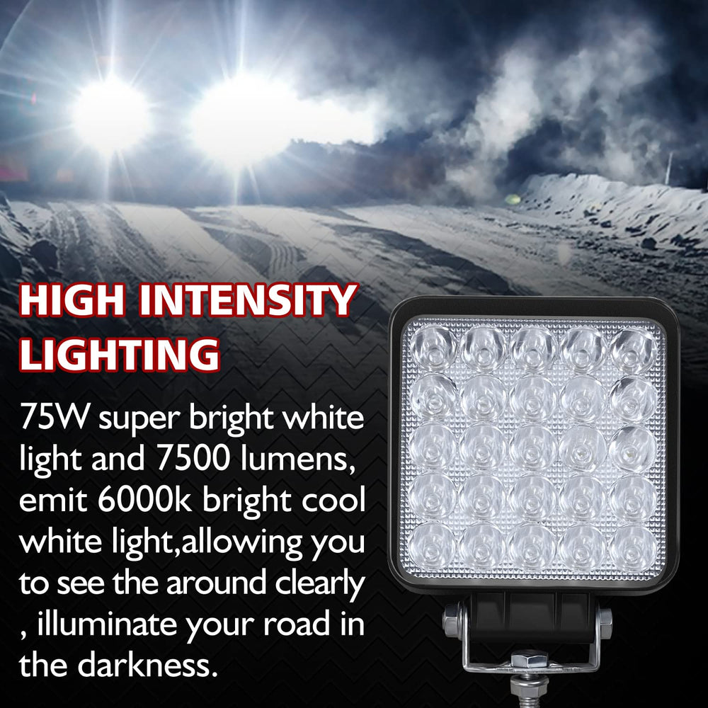Glare-free 6500K white beam supports night work