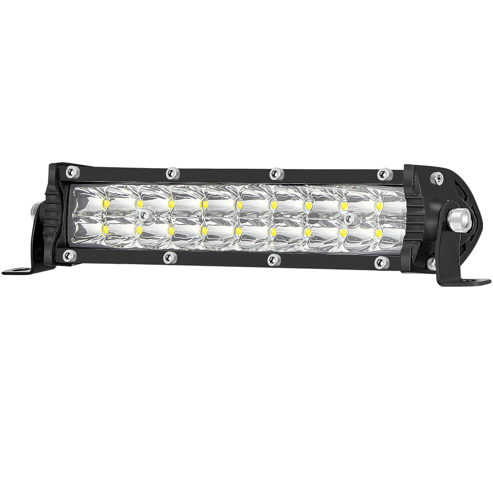 SAN YOUNG front-facing 7-inch LED light bar showing compact design and bright beam