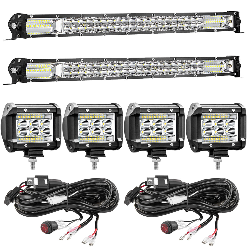 SAN YOUNG 20-inch slim light bar delivers wide and long-range illumination for off-road visibility.