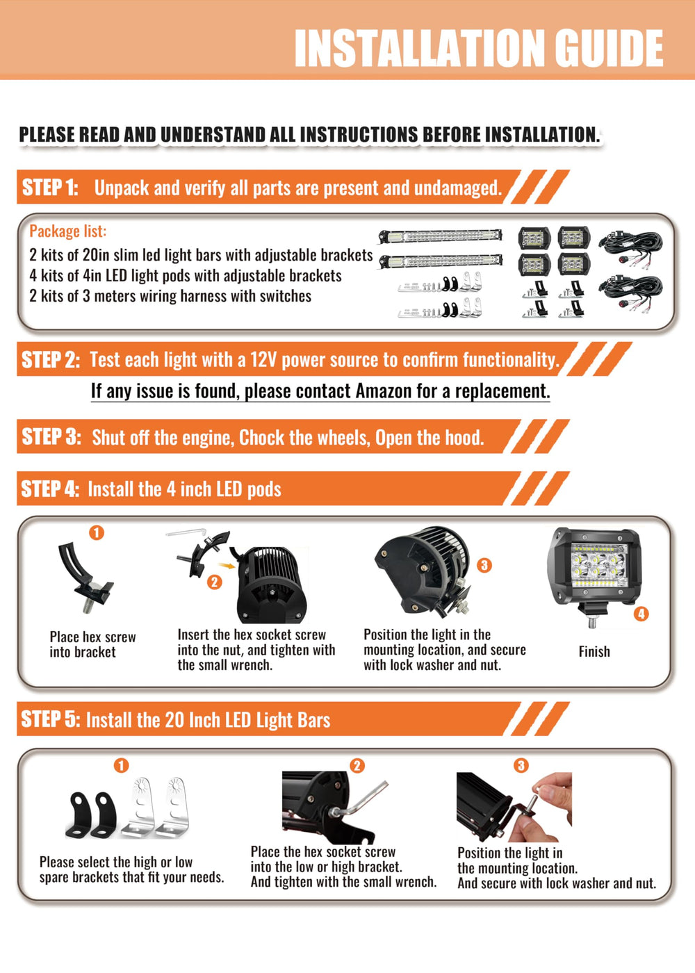 SAN YOUNG off-road lights suitable for trucks, ATVs, and UTVs.