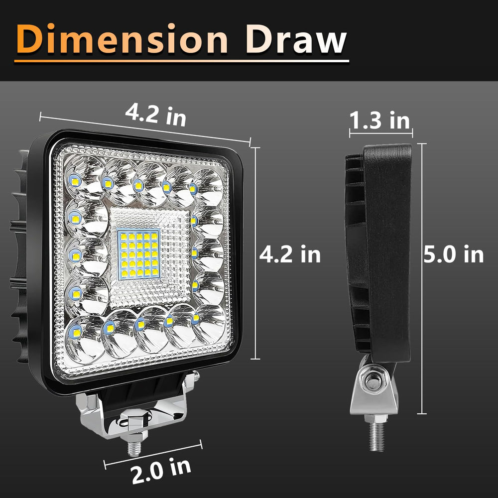 SAN YOUNG square LED light with mounting bracket for precise positioning