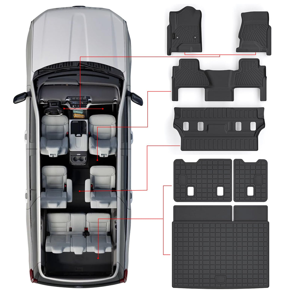 SANBAN-AXE Tahoe floor mats custom fit for 2015-2020 models, precision coverage