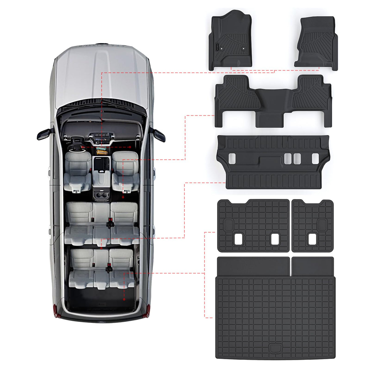 SANBAN-AXE Tahoe floor mats fit perfectly, delivering seamless interior protection.