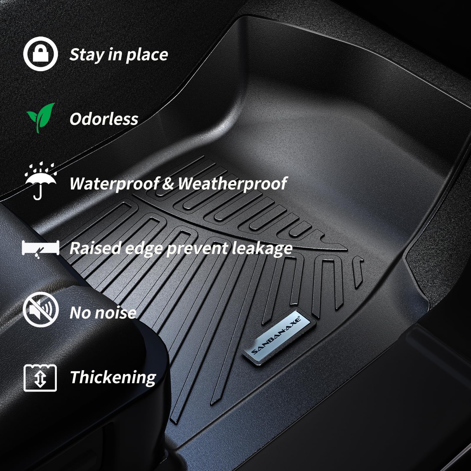 SANBAN-AXE GMC Yukon trunk mat provides full coverage and protection.
