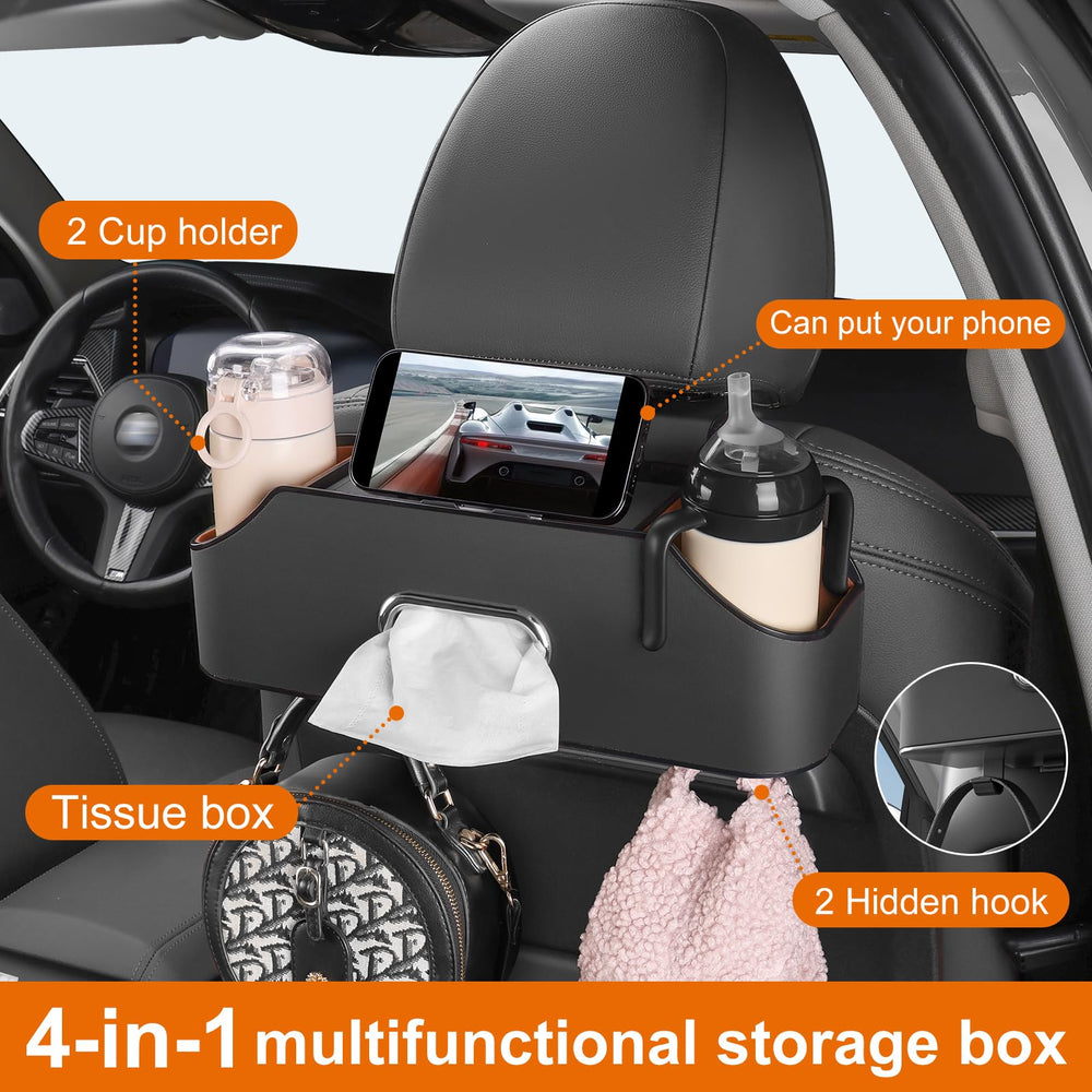 Sancaral organizer displays durable ABS with smooth leather surface.