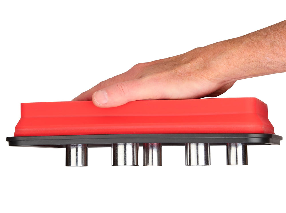 SANDOR collapsible magnetic parts tray collapsed for compact storage
