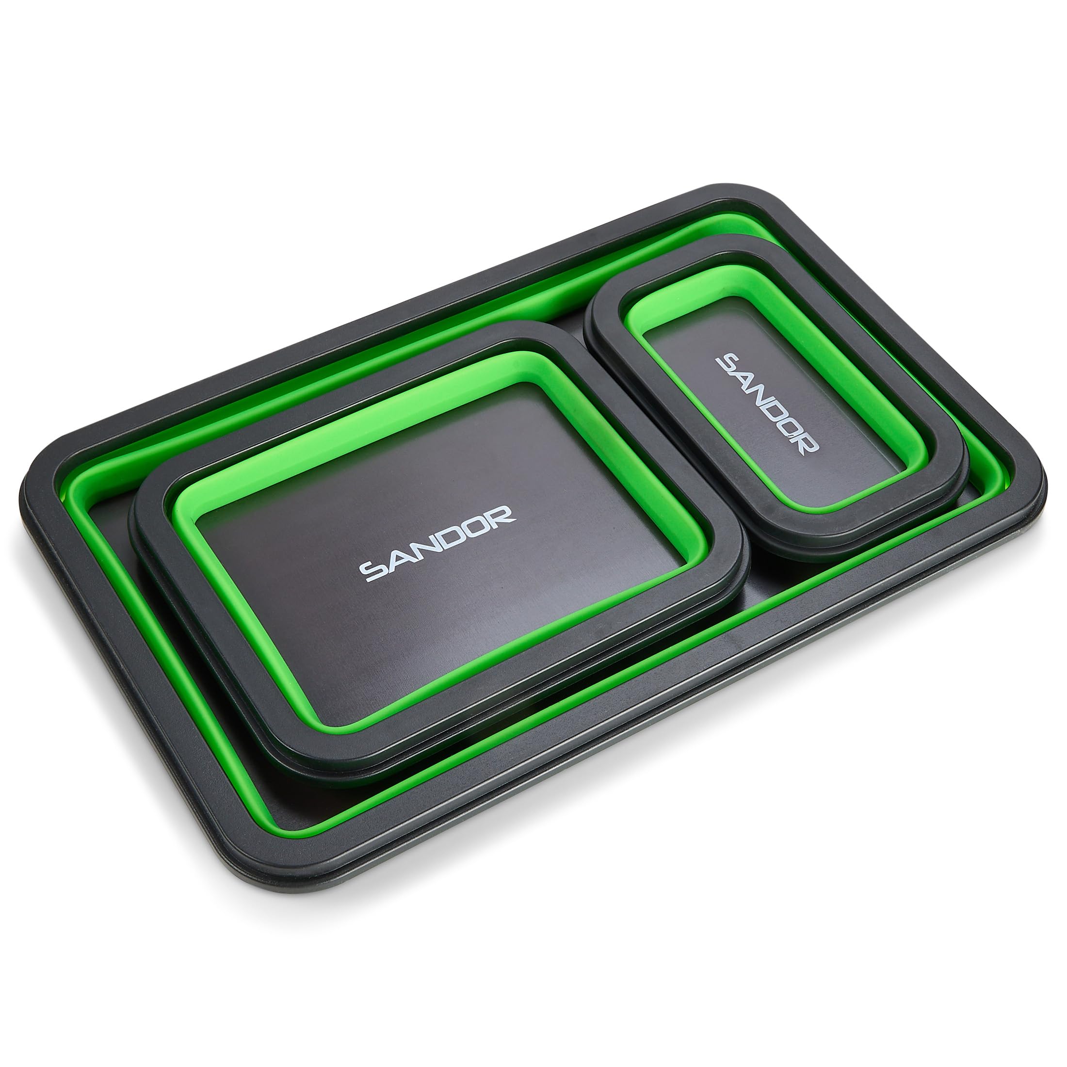 SANDOR collapsible magnetic parts tray large fully extended for bigger parts