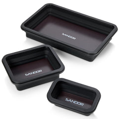 SANDOR Collapsible small tray attached to metal surface for quick screw access