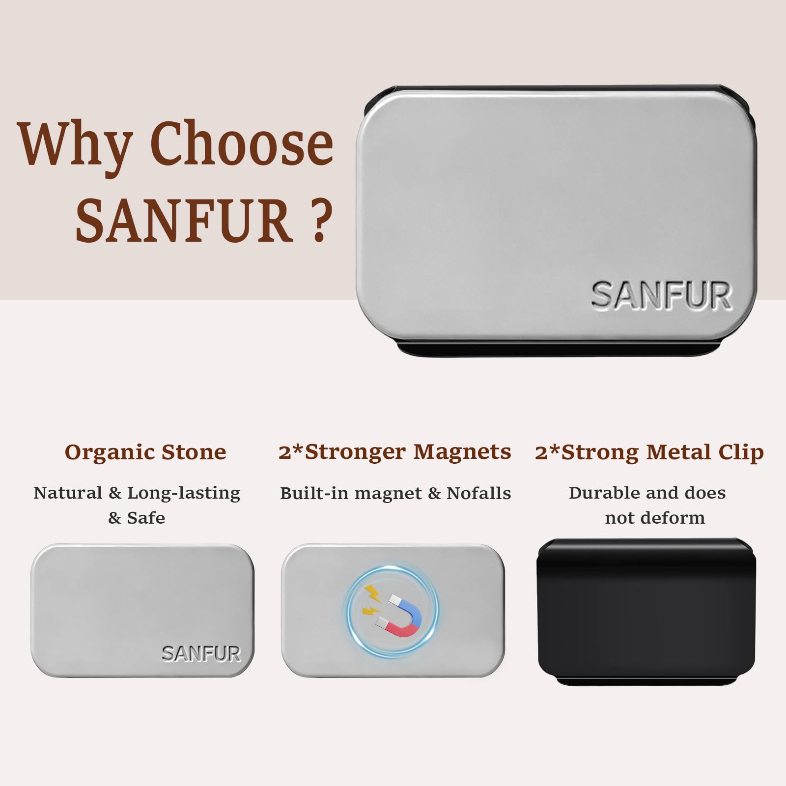 SANFUR Stone air freshener diffuser for cabin with month-long fragrance diffusion