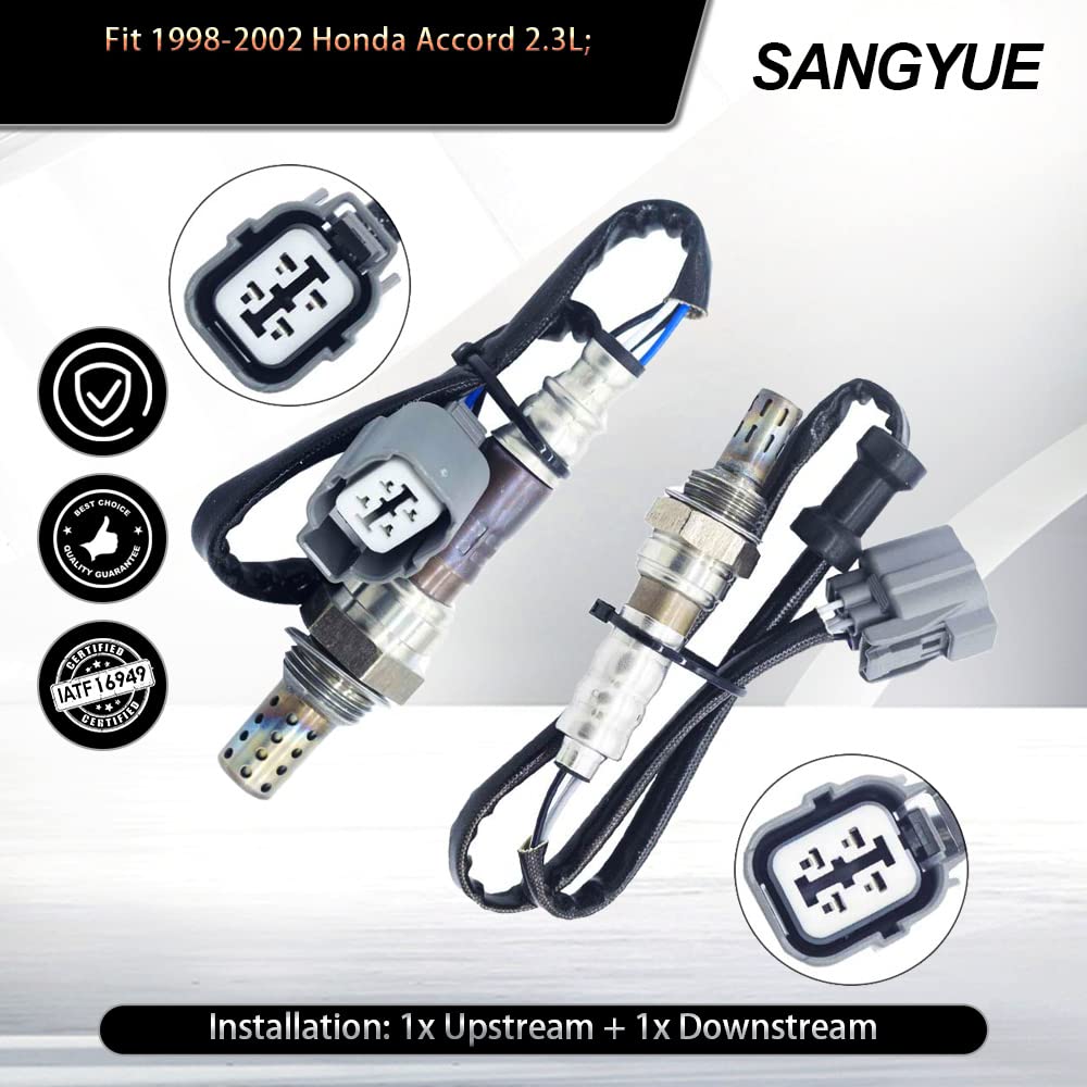 Sangyue 2X downstream oxygen sensor for Honda Accord monitors exhaust efficiency.