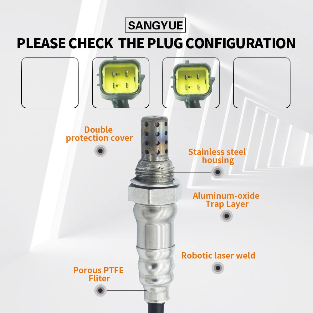 Two-pack Sangyue Oxygen Sensor 2 for downstream replacement in Nissan/Infiniti.