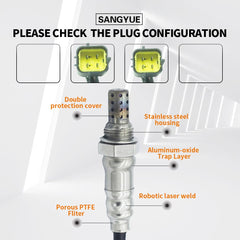 Two-pack Sangyue Oxygen Sensor 2 for downstream replacement in Nissan/Infiniti.
