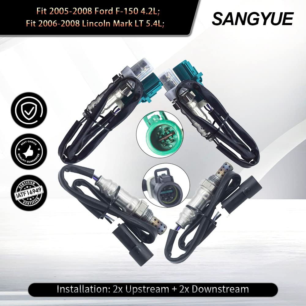 Sangyue downstream oxygen sensor for Ford F-150 improves emission readings.